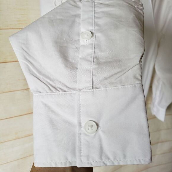 Thakoon Cotton Crew Eyelet Embroidered Balloon Sleeve Sweatshirt White Small - Picture 6 of 11